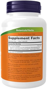 Now Foods Milk Thistle Extract 750 Mg Silymarin 600 Mg Maximum Strength 90 Veg Capsules